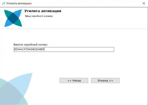 Активация и ввод серийного номера для установки программы