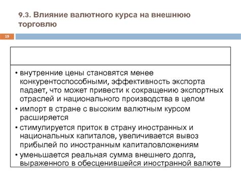 Влияние профицита бюджета на внешнюю торговлю страны