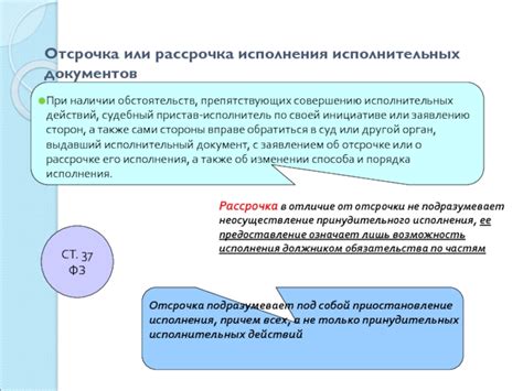 Возможность продления отсрочки и прекращения ее действия