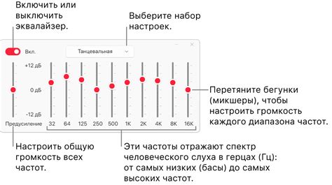 Выделение желаемых частот с помощью эквалайзера