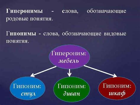 Гипонимия как средство более точного передачи мысли