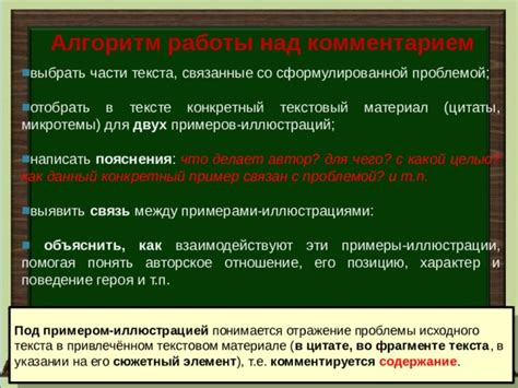 Демонстрация с использованием примеров и иллюстраций в вашем материале