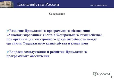 Инновации и перспективы развития федерального казначейства