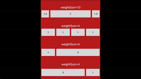 Использование атрибута android:layout_weight