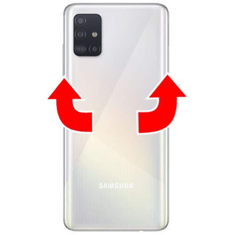 Как обратно открыть заднюю крышку Samsung A51