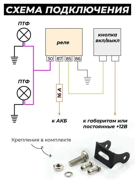 Крепление ДХО на автомобильной модели ВАЗ 1111