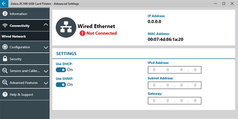 Назначение статического IP-адреса для принтера