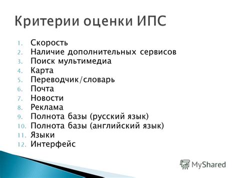 Наличие дополнительных сервисов и функций