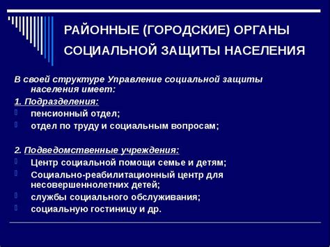 Обращение в органы социальной защиты населения