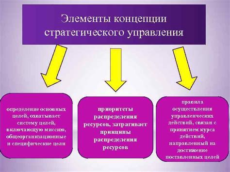 Определение основных целей концепции