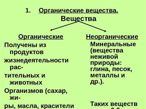 Органические и неорганические вещества: основные отличия и конкретные примеры