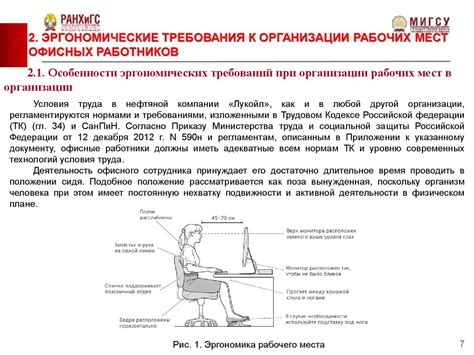 Основные принципы организации комфортного рабочего места