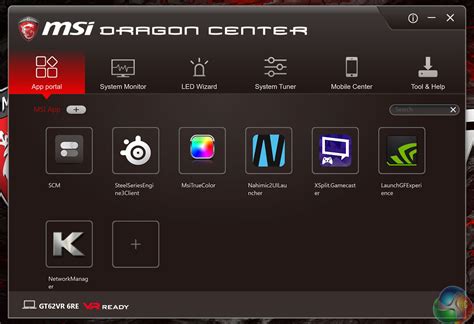 Основные функции и возможности утилиты MSI Dragon Center