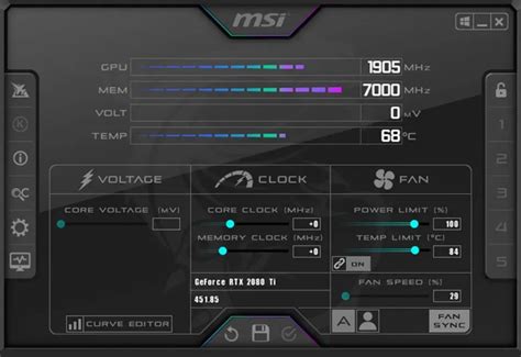 Отключение MSI Afterburner через панель управления