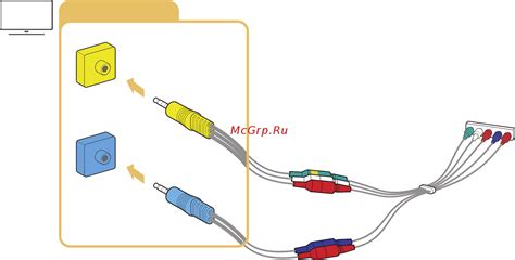 Подключение кабеля с тюльпановыми разъемами от регулятора низких частот к усилителю