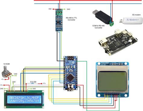 Подключение Arduino Nano к экрану и осциллографу: создание схемы