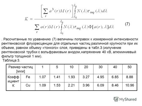 Применение метода рентгеновской флуоресценции для определения заряда ядра химического элемента