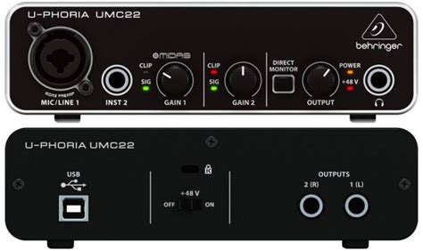 Просто подключаем звуковую карту Behringer UMC22 к компьютеру