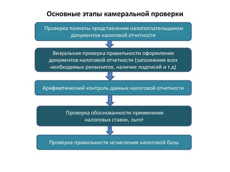 Процесс проведения камеральной налоговой проверки: основные этапы