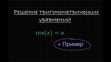 Решение уравнений cos2(x) = a