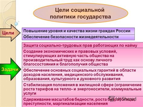 Роль государства в обеспечении благополучия населения