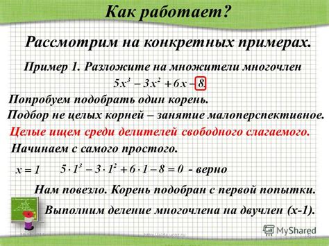 Сокращение: использование общих множителей и делителей для демонстрации равенства