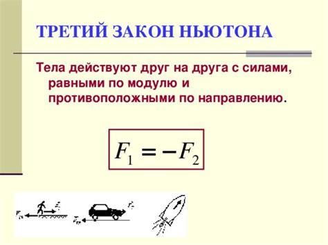 Третий закон Ньютона: взаимодействие и реакция в механике движения автомобиля