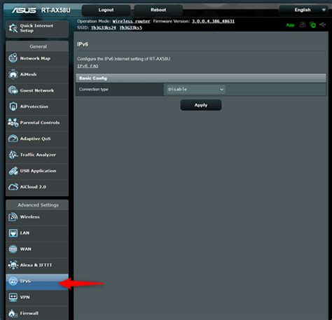 Узнайте, имеет ли ваш маршрутизатор Asus поддержку IPv6