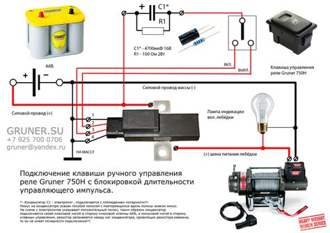 Установка основного крепежного элемента для подключения лебедки