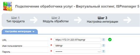 Шаг 3: Настройка дополнительного адресного подразделения в ISPmanager reg