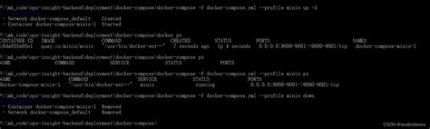 Шаг 3: Процедура удаления компонента Docker Compose