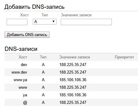 Шаг 4: Настройка DNS-записей для поддомена