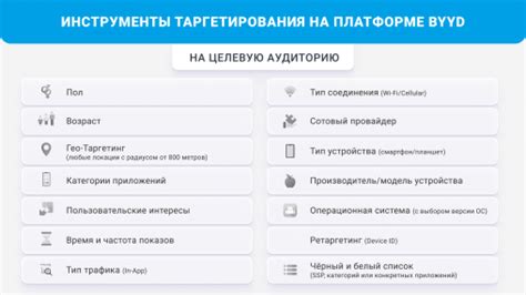  Возможности продвижения и настройки таргетинга 