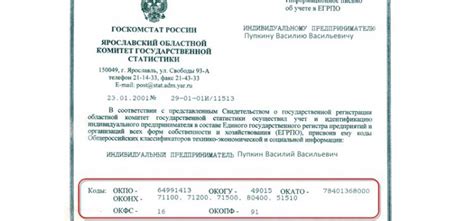  Значимость определения Росстат по ИНН 