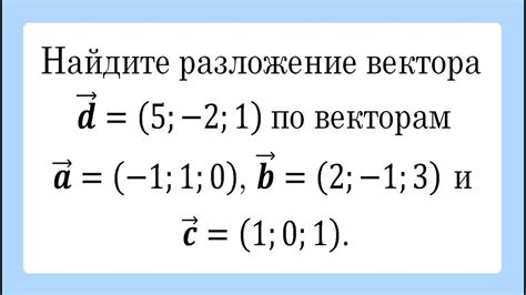  Разложение вектора по базису и его компоненты 