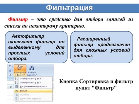  Сортировка и фильтрация данных: эффективная обработка большого объема информации 