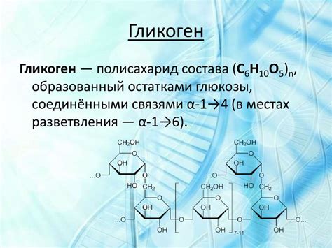  Химическое строение гликогена